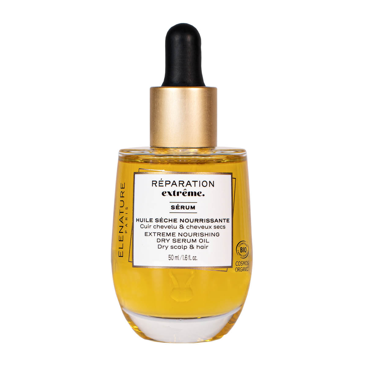 sérum huile sèche nourrissante, réparation extrême, elenature
