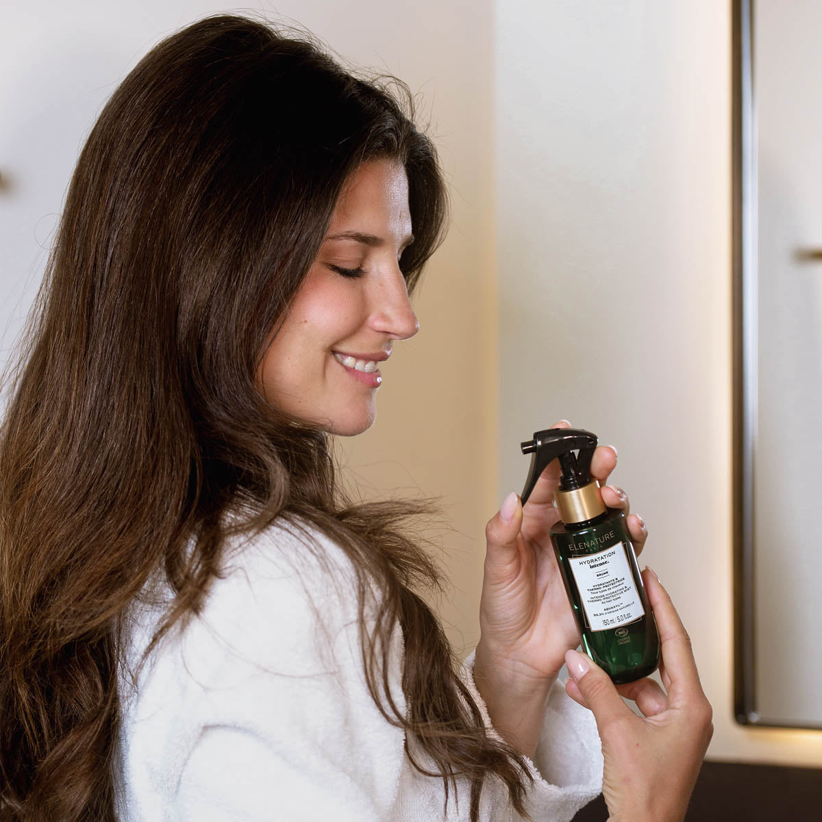 brume hydratante et thermoprotectrice, hydratation intense, élénature